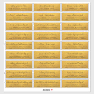 Maßgeschneiderte Gold Wedding Guest Address Labels