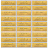 Maßgeschneiderte Gold Wedding Guest Address Labels (Vorderseite)
