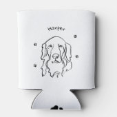 Maßgeschneiderte Golden Retriever Line Art Dosenkühler (Rückseite)