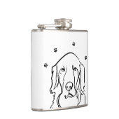 Maßgeschneiderte Golden Retriever Line Art Flachmann (Rechts)