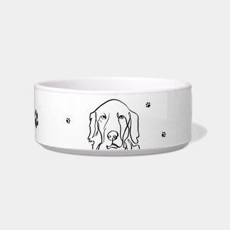 Maßgeschneiderte Golden Retriever Line Art Napf