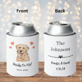 Maßgeschneiderte Golden Retriever Pet Wedding Can  Dosenkühler