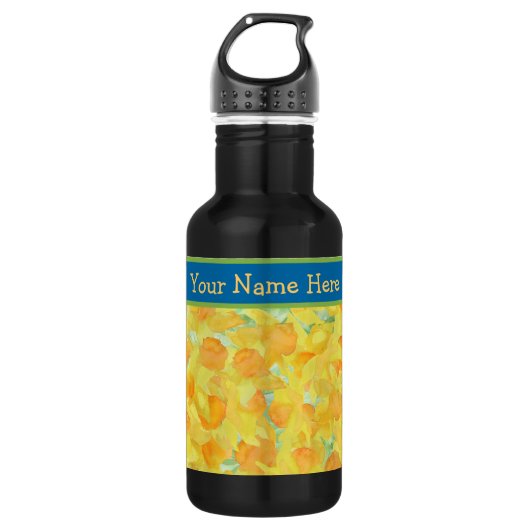 Maßgeschneiderte Goldene Daffodien Trinkflasche (Vorderseite)