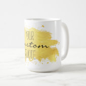 Maßgeschneiderte Goldfolie-Tasse. Kaffeetasse (VorderseiteRechts)