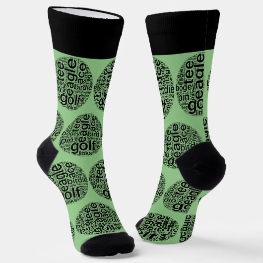 Maßgeschneiderte Golf Themed Crew Socken (Gewinkelt)