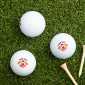 Maßgeschneiderte Golfbälle mit lustigem Clowface (Insitu Gras)