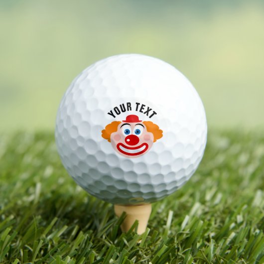 Maßgeschneiderte Golfbälle mit lustigem Clowface (Insitu T-Shirt)