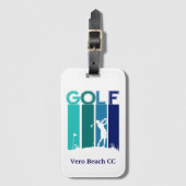 Maßgeschneiderte Golfer-Gepäckmarke Gepäckanhänger (Vorderseite Vertikal)