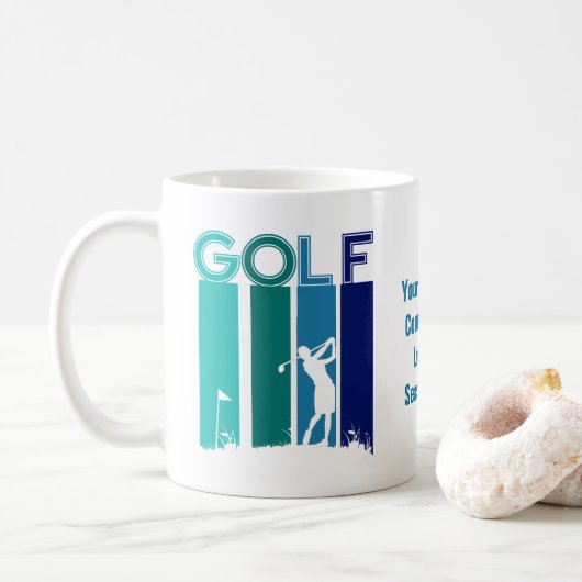 Maßgeschneiderte Golfer-Kaffee-Tasse Kaffeetasse (Mit Donut)