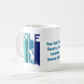 Maßgeschneiderte Golfer-Kaffee-Tasse Kaffeetasse (Vorderseite Links)