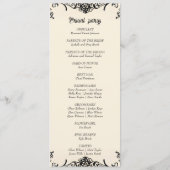 Maßgeschneiderte gotische Hochzeit Programm (Rückseite)