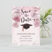 Maßgeschneiderte Graduierungspartei Save the Date Einladung (Stehend Vorderseite)