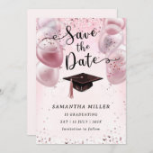 Maßgeschneiderte Graduierungspartei Save the Date Einladung (Vorne/Hinten)