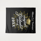 Maßgeschneiderte Graduierungspauschale Goldene Ste Wandteppich (Vorderseite (Horizontal))