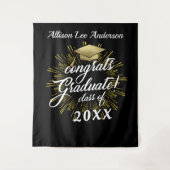 Maßgeschneiderte Graduierungspauschale Goldene Ste Wandteppich (Vorderseite)