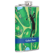 Maßgeschneiderte Grafik-Flasche für den Golfplatz Flachmann (Rechts)