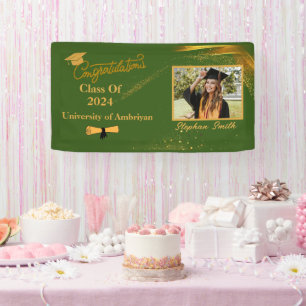 Maßgeschneiderte Gratulationen grün und gold moder Banner