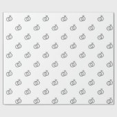 Maßgeschneiderte Grau-Hochzeitsraten auf Weiß Geschenkpapier (Flach)