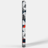 Maßgeschneiderte graue blaue rote Geometrie Case-Mate iPhone Hülle (Rückseite / Rechts)