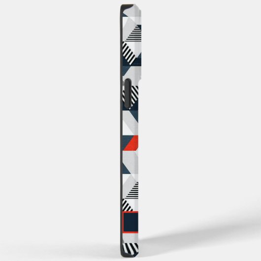 Maßgeschneiderte graue blaue rote Geometrie Case-Mate iPhone Hülle (Rückseite / Rechts)