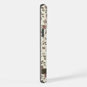 Maßgeschneiderte graue Flora Pink Purple Flowers iPhone Hülle (Rechte Seite)