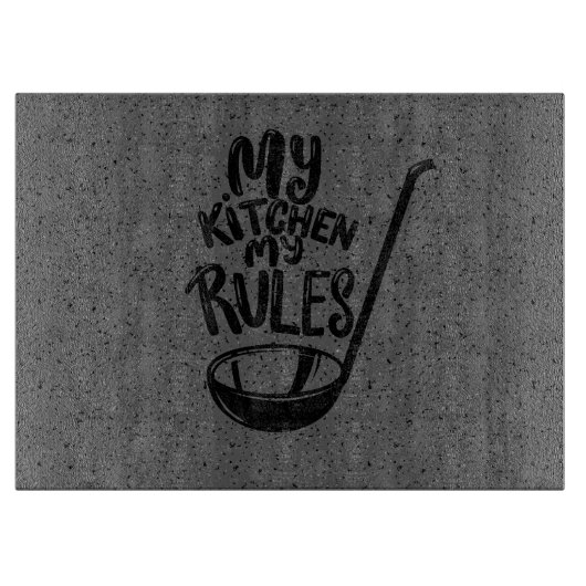 Maßgeschneiderte Grauglaszuschnitt Schneidebrett (Vorderseite)