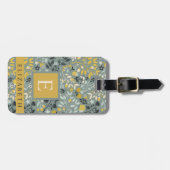 Maßgeschneiderte Graugrüne Blütenblüten Gepäckanhänger (Vorderseite horizontal)