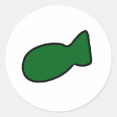 Maßgeschneiderte Green Fish Sticker (Vorderseite)