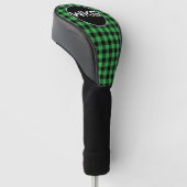 Maßgeschneiderte Green Kariert Golf Club Head Cove Golf Headcover (angewinkelt)