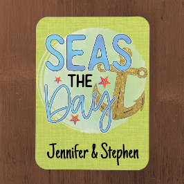 Maßgeschneiderte Green Seas the Day Cruise Door Ma Magnet