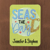 Maßgeschneiderte Green Seas the Day Cruise Door Ma Magnet