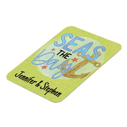 Maßgeschneiderte Green Seas the Day Cruise Door Ma Magnet (Linke Seite)