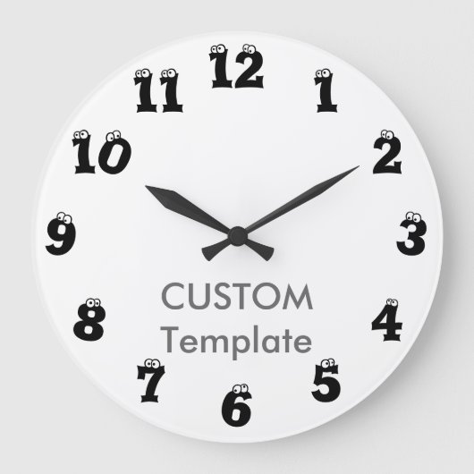 Maßgeschneiderte große, 10,75" RUNDE Wall Clock EY Große Wanduhr (Vorderseite)