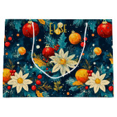 Maßgeschneiderte große Geschenktasche mit blauem f Geschenktüte (Vorderseite)