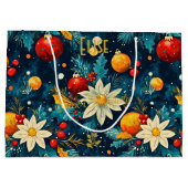 Maßgeschneiderte große Geschenktasche mit blauem f Geschenktüte (Rückseite)