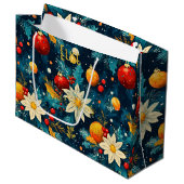 Maßgeschneiderte große Geschenktasche mit blauem f Geschenktüte (Vorderseite Schrägansicht)