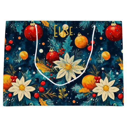 Maßgeschneiderte große Geschenktasche mit blauem f Große Geschenktüte (Vorderseite)