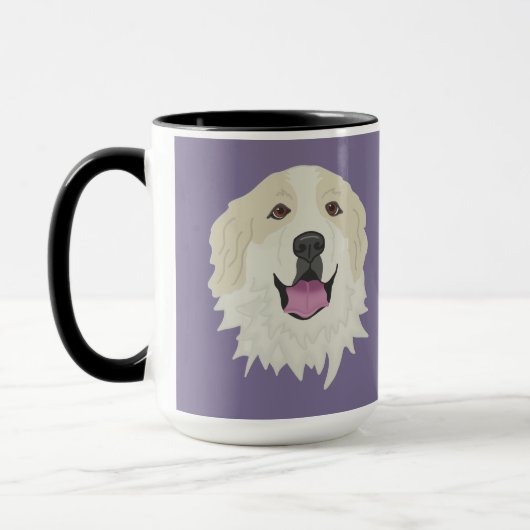 Maßgeschneiderte Große Pyrenäen-Badger-Markierunge Tasse (Links)