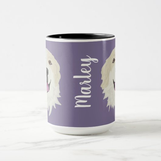 Maßgeschneiderte Große Pyrenäen-Badger-Markierunge Tasse (Zentrum)