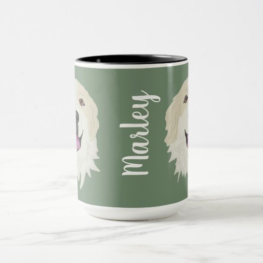 Maßgeschneiderte Große Pyrenäen-Badger-Markierunge Tasse (Zentrum)