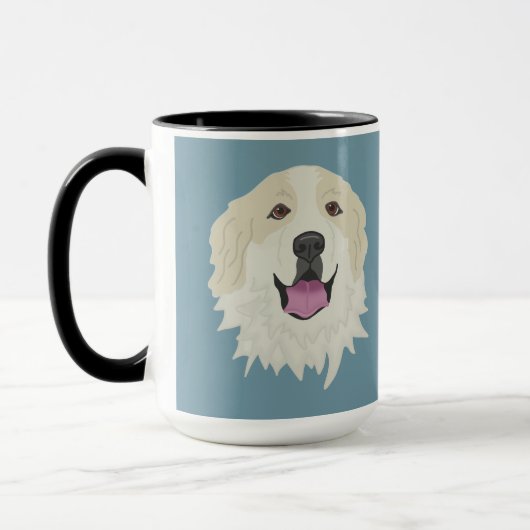 Maßgeschneiderte Große Pyrenäen-Badger-Markierunge Tasse (Links)