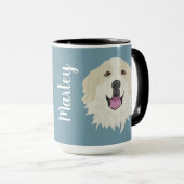 Maßgeschneiderte Große Pyrenäen-Badger-Markierunge Tasse (VorderseiteRechts)