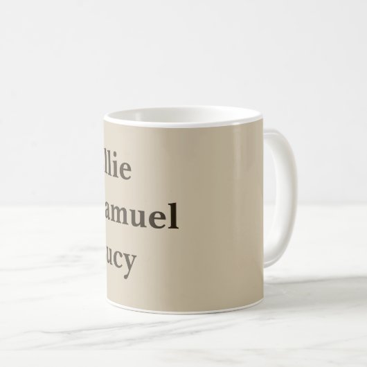 Maßgeschneiderte Großkinder nennen stilvolle rusti Kaffeetasse (VorderseiteRechts)