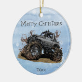 Maßgeschneiderte Großmonster-Truck-Off-Road-Advent Keramik Ornament (Links)