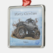 Maßgeschneiderte Großmonster-Truck-Off-Road-Advent Ornament Aus Metall (Links)