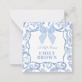 Maßgeschneiderte Großmutter Blue-Geschenkgehäuse Mitteilungskarte (Vorderseite)