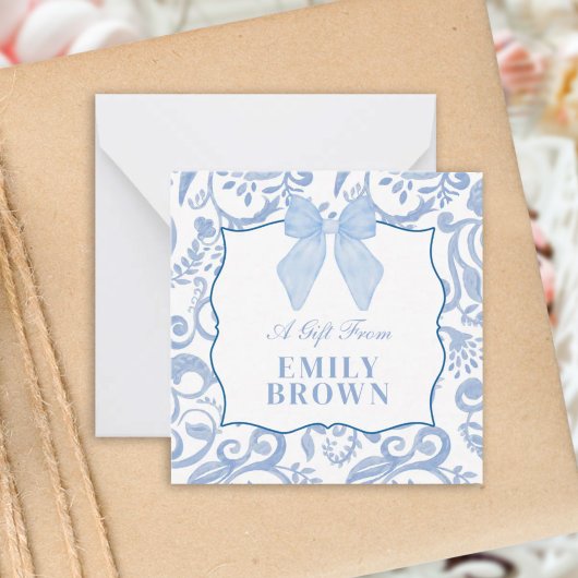 Maßgeschneiderte Großmutter Blue-Geschenkgehäuse Mitteilungskarte