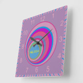 Maßgeschneiderte, gürtelig hübsche Kreisen Tornado Quadratische Wanduhr (Winkel)