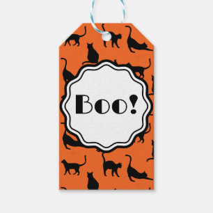 Maßgeschneiderte Halloween-Party Boo Orange Black  Geschenkanhänger