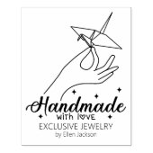 Maßgeschneiderte Handarbeit mit großen Lieben Gummistempel (Prägung)